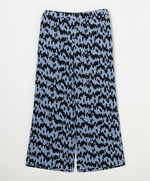 【MOGA】ベルベットサテンハンドドローイングプリントパンツ 詳細画像 サックスブルー 2