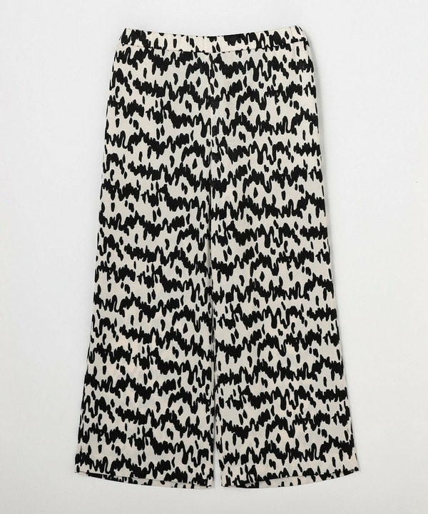 ベルベットサテンハンドドローイングプリントパンツ 詳細画像 オフホワイト 2