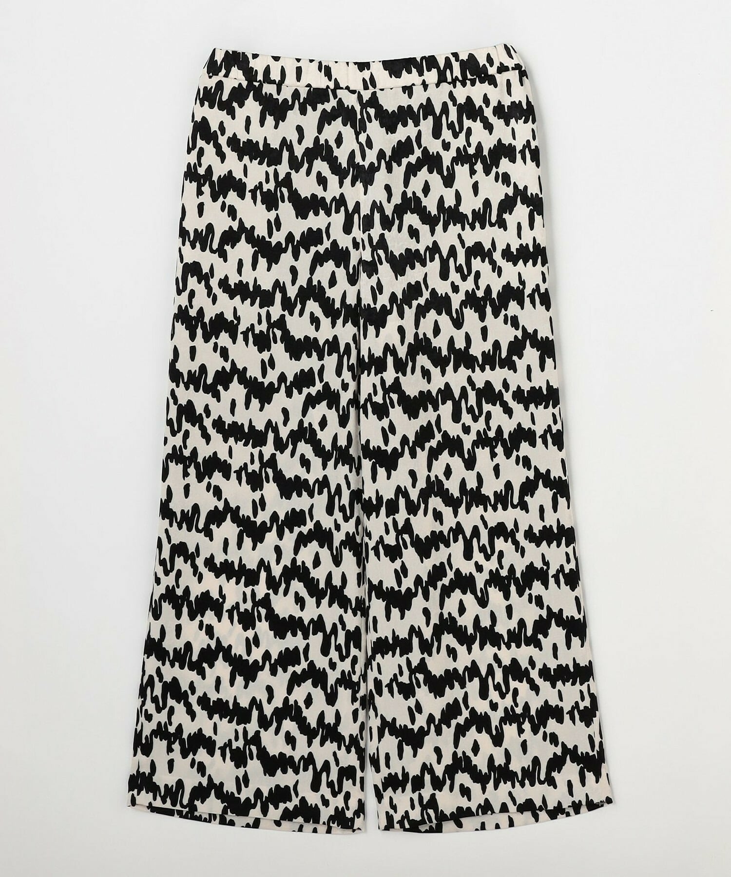 【MOGA】ベルベットサテンハンドドローイングプリントパンツ 詳細画像 オフホワイト 2