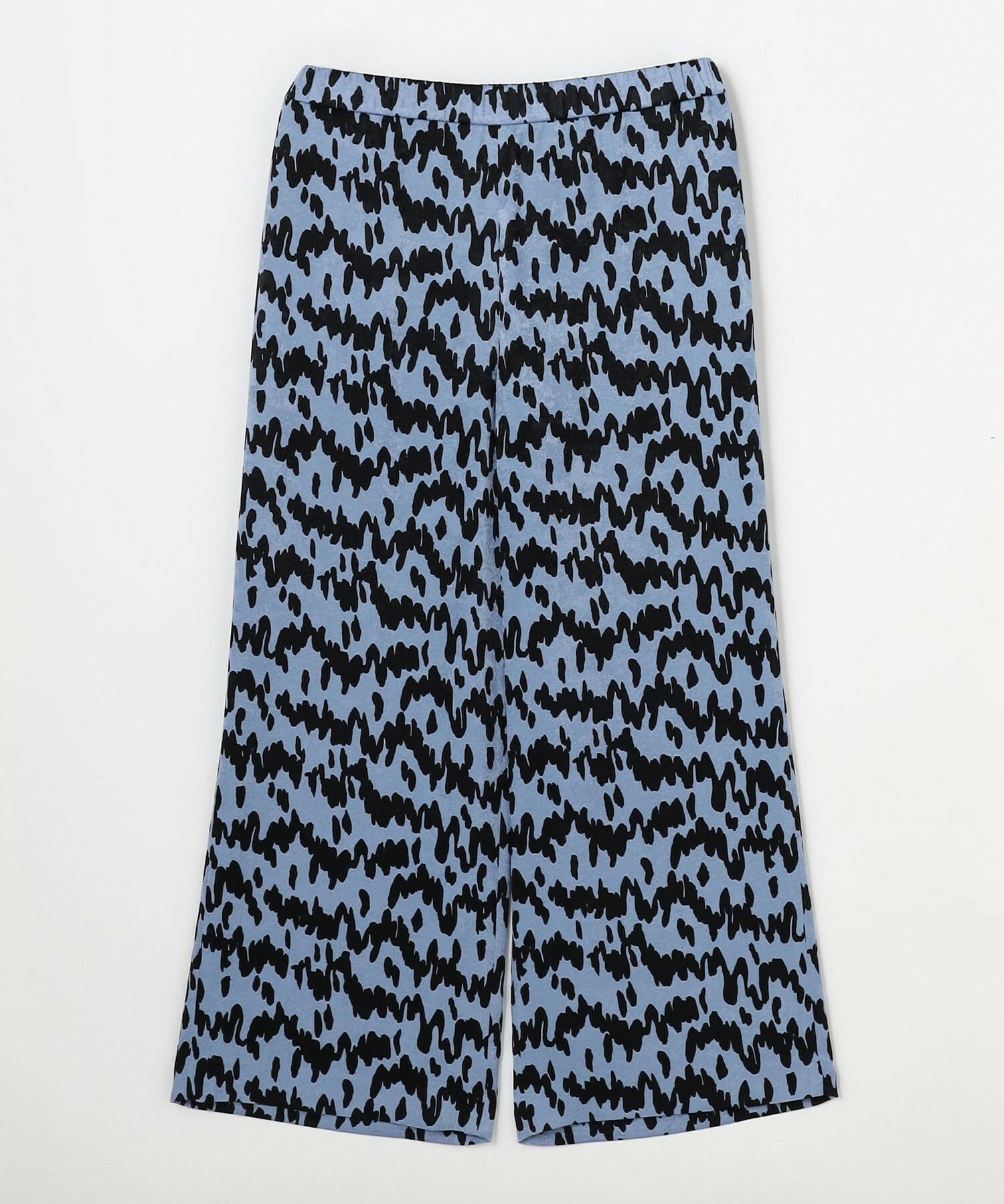 【MOGA】ベルベットサテンハンドドローイングプリントパンツ 詳細画像 サックスブルー 2