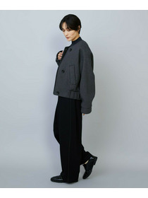 【MOGA】ウールリネンツイルバレルワイドパンツ 詳細画像 ブラック 11