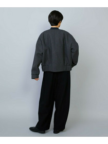 【MOGA】ウールリネンツイルバレルワイドパンツ 詳細画像 ブラック 12