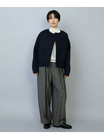 【MOGA】ウールリネンツイルバレルワイドパンツ 詳細画像 ブラック 15