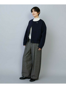 【MOGA】ウールリネンツイルバレルワイドパンツ 詳細画像 ブラック 16