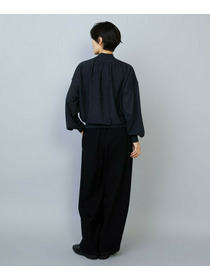 【MOGA】ウールリネンツイルバレルワイドパンツ 詳細画像 ブラック 6