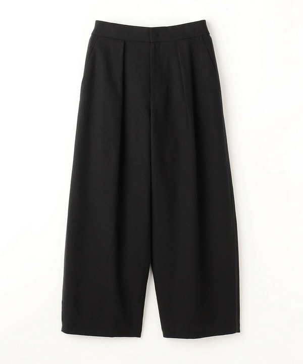 ウールリネンツイルバレルワイドパンツ 詳細画像 ブラック 2