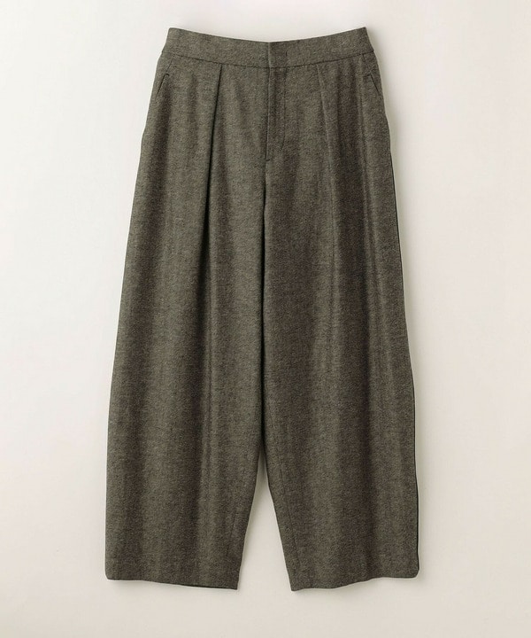 ウールリネンツイルバレルワイドパンツ 詳細画像 グレー 2