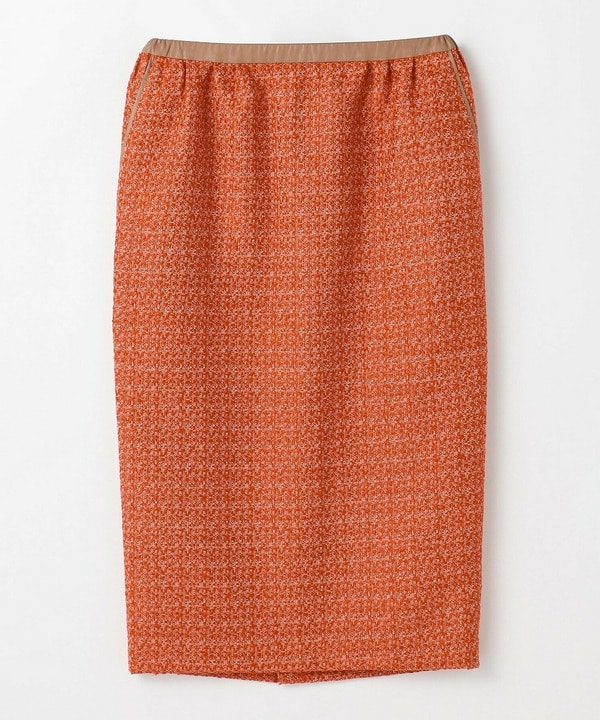 スラブツイードロングスカート 詳細画像 レッド 2