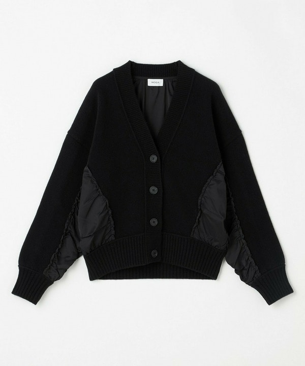 AQUAシャーリングカーディガン 詳細画像 ブラック 2