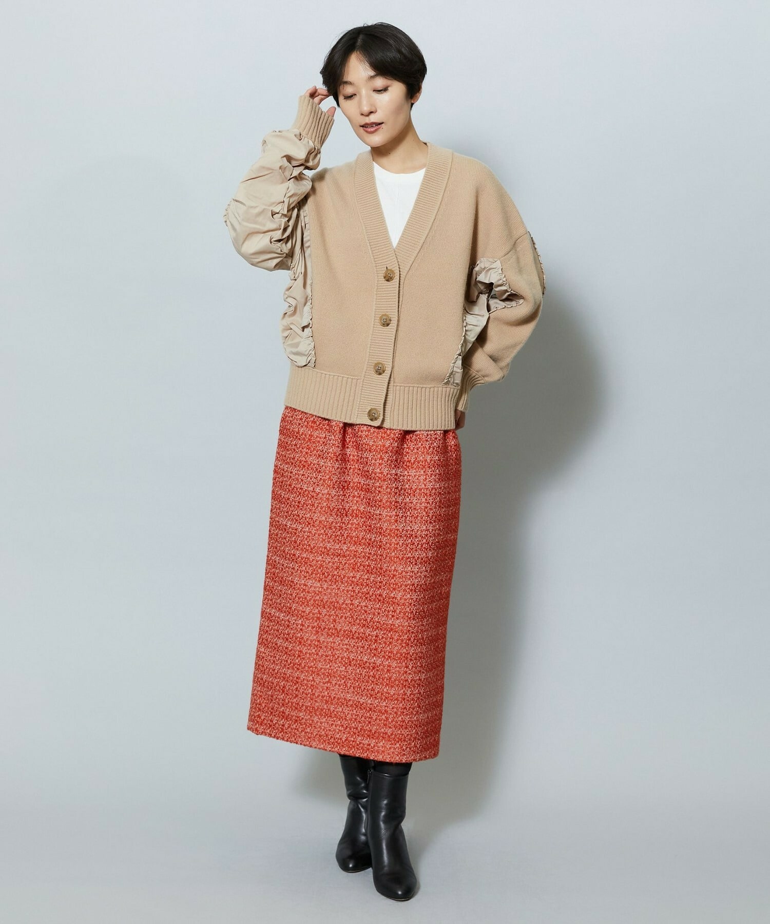 【MOGA】AQUAシャーリングカーディガン 詳細画像 キャメル 18