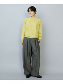 【MOGA】TOPAZギャザーパフスリーブニット 詳細画像 チャコールグレー 15