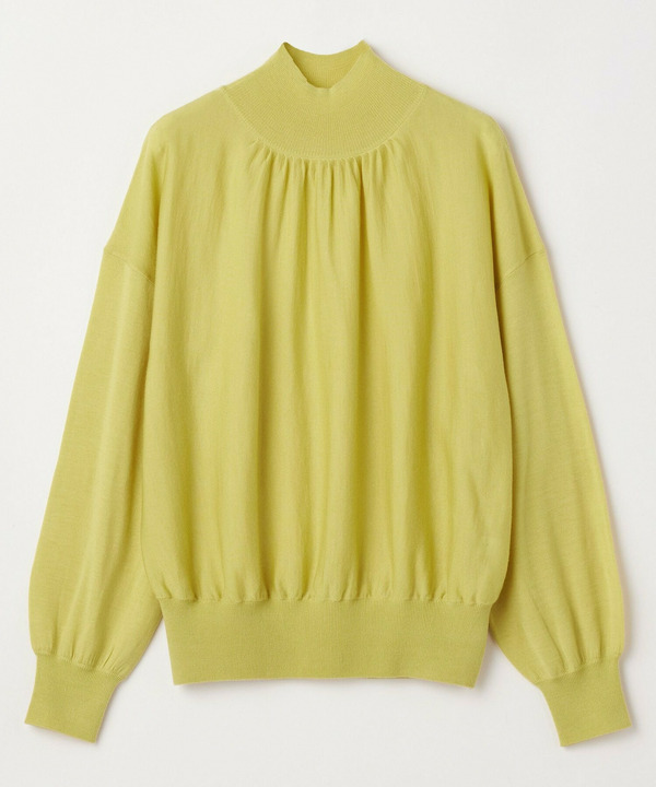 TOPAZギャザーパフスリーブニット 詳細画像 イエロー 2