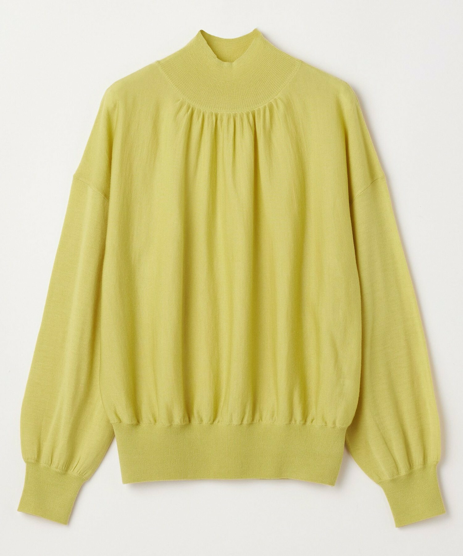 【MOGA】TOPAZギャザーパフスリーブニット 詳細画像 イエロー 2