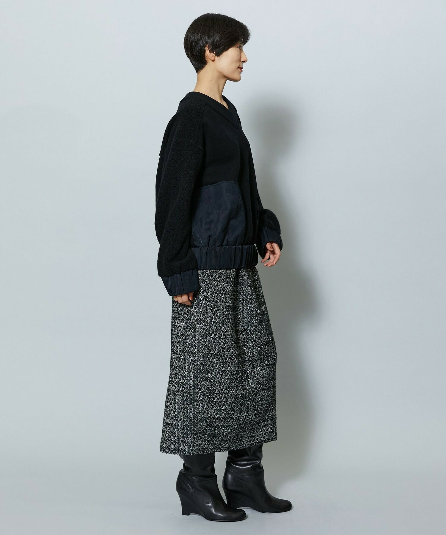 【MOGA】ソフト裏毛トップス 詳細画像 ブラック 10