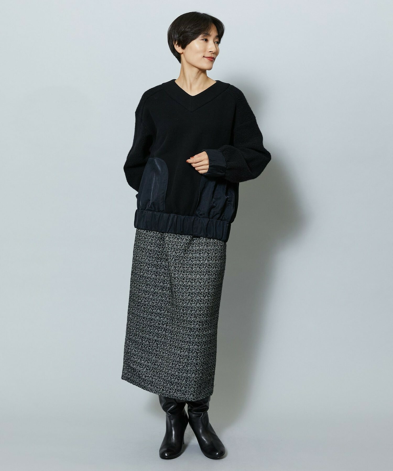 【MOGA】ソフト裏毛トップス 詳細画像 ブラック 11