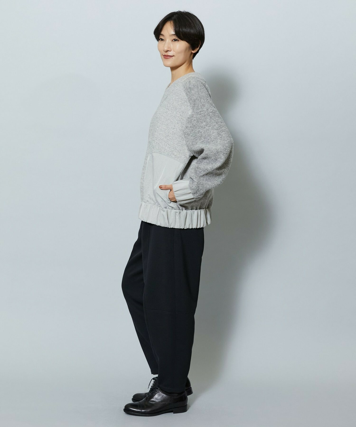 【MOGA】ソフト裏毛トップス 詳細画像 ブラック 13