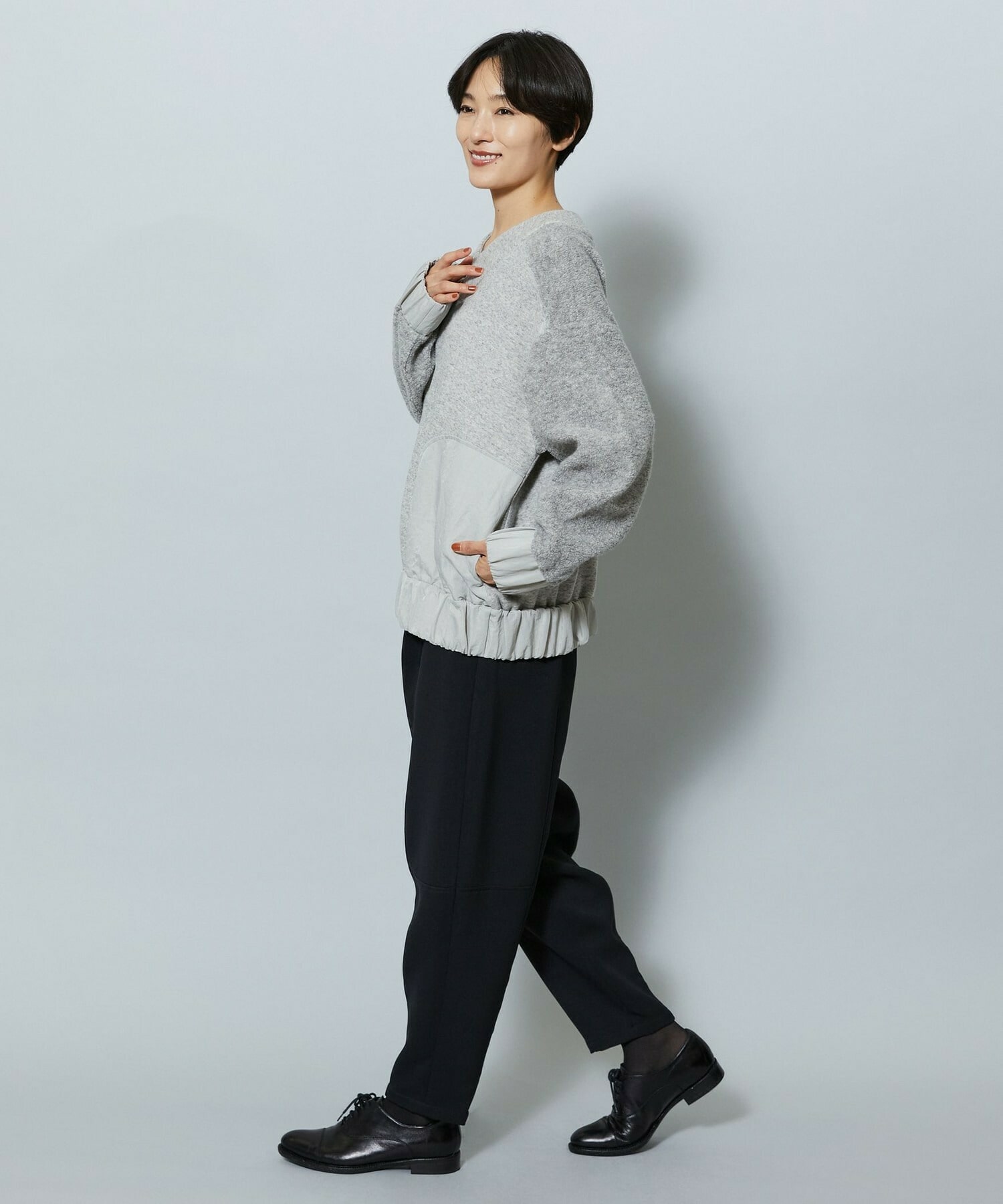 【MOGA】ソフト裏毛トップス 詳細画像 ブラック 14