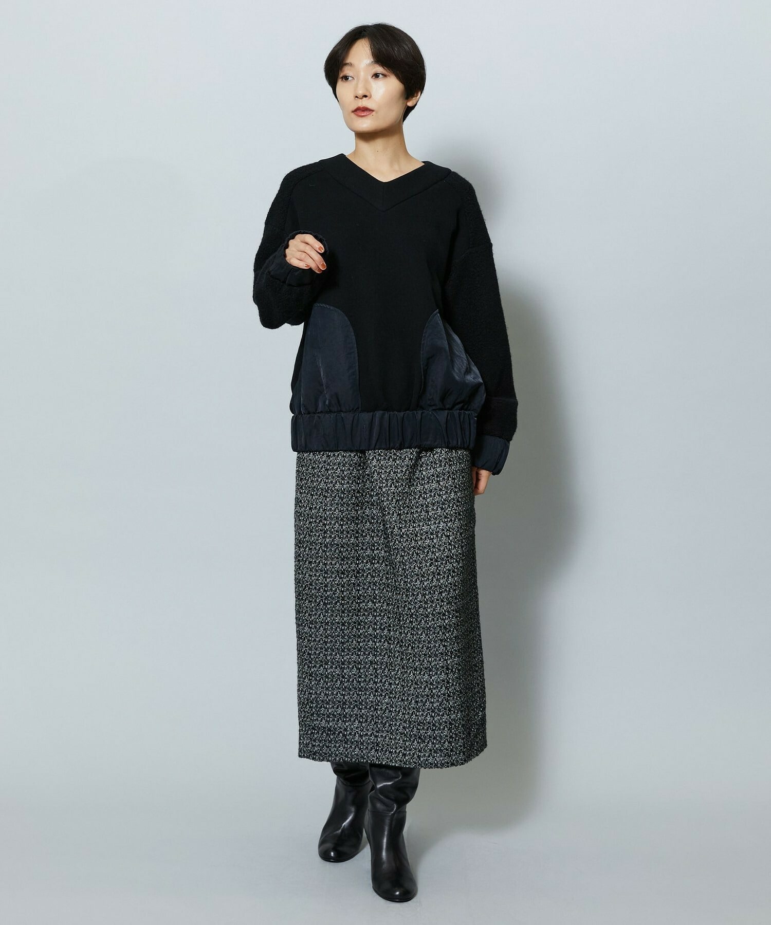 【MOGA】ソフト裏毛トップス 詳細画像 ブラック 3