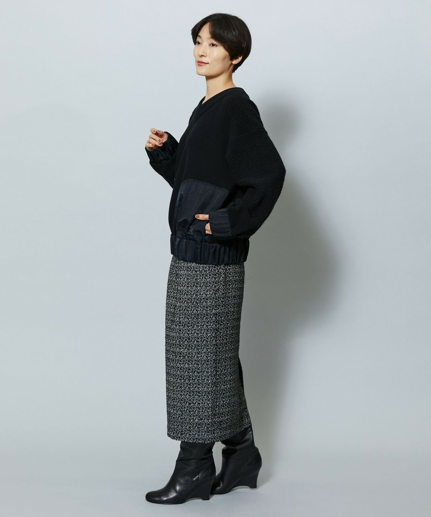 【MOGA】ソフト裏毛トップス 詳細画像 ブラック 6