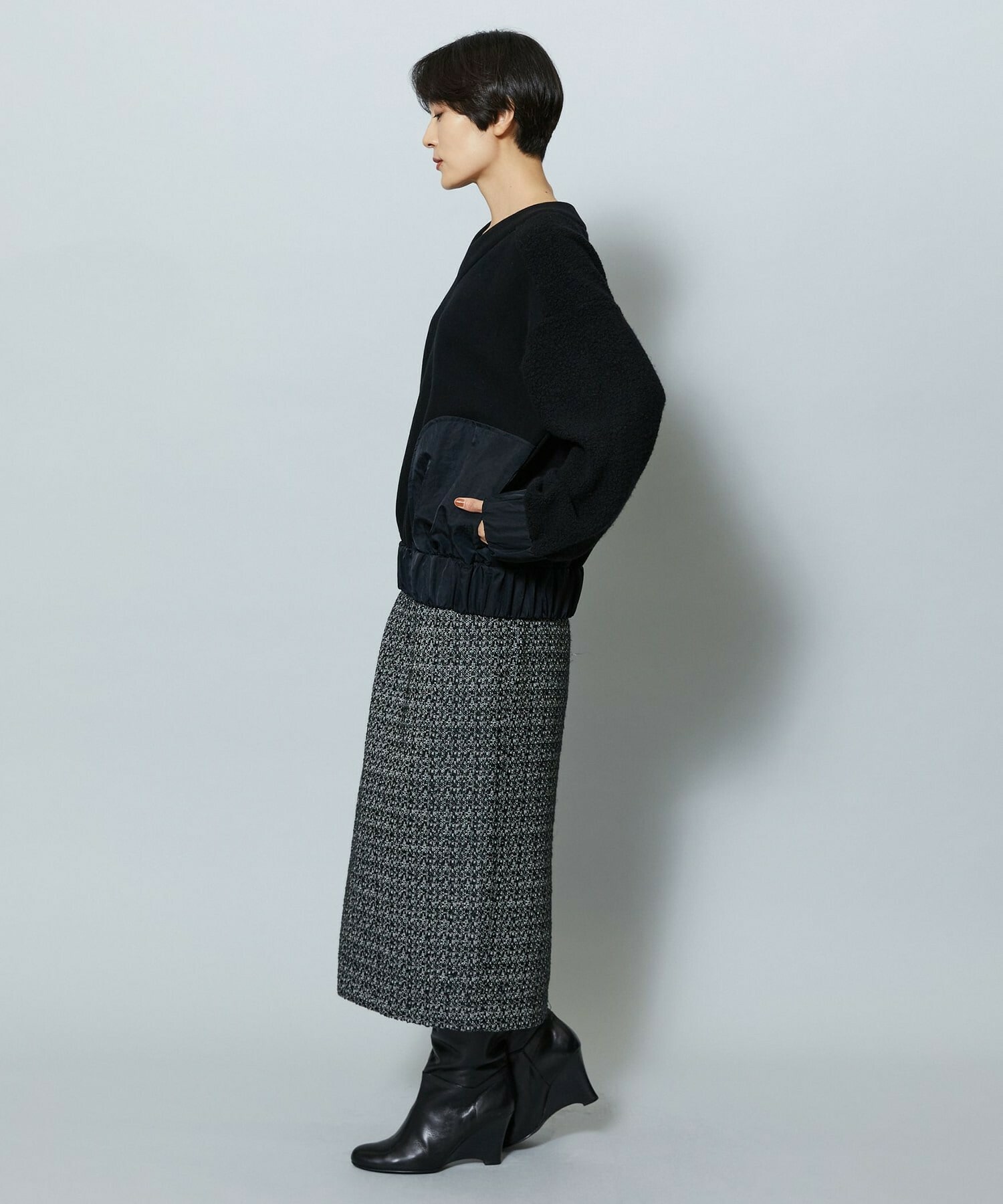 【MOGA】ソフト裏毛トップス 詳細画像 ブラック 7