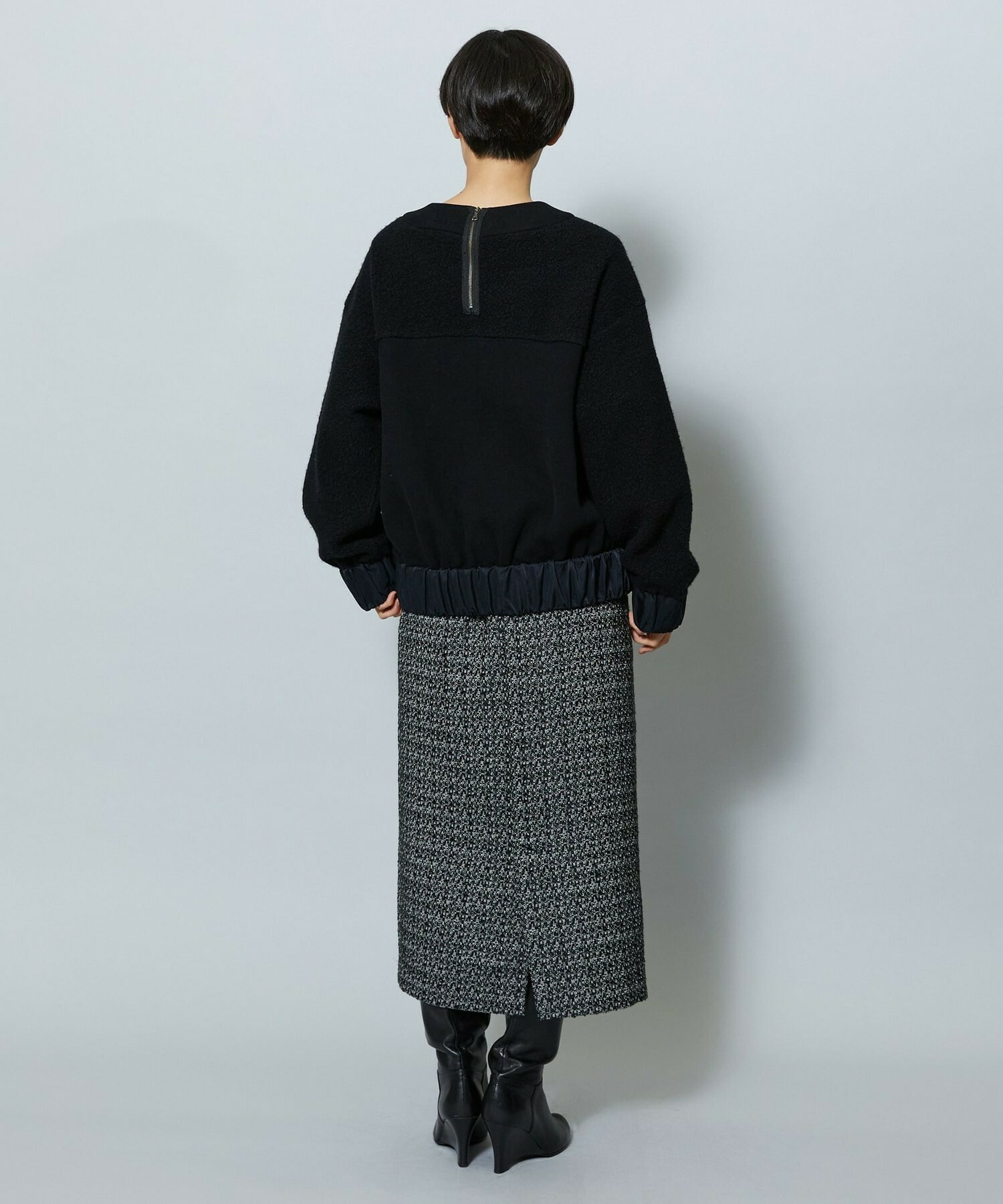 【MOGA】ソフト裏毛トップス 詳細画像 ブラック 8