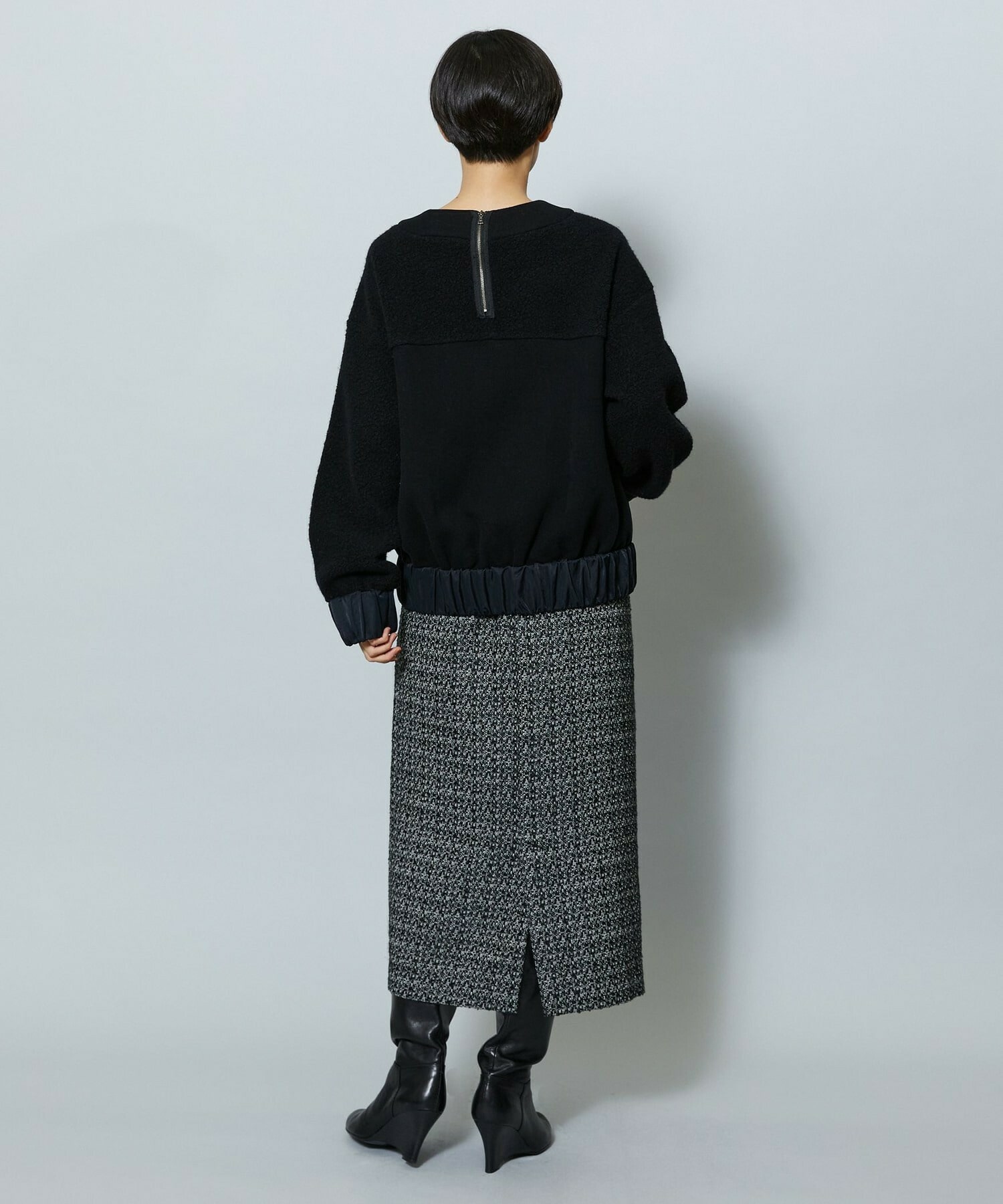 【MOGA】ソフト裏毛トップス 詳細画像 ブラック 9