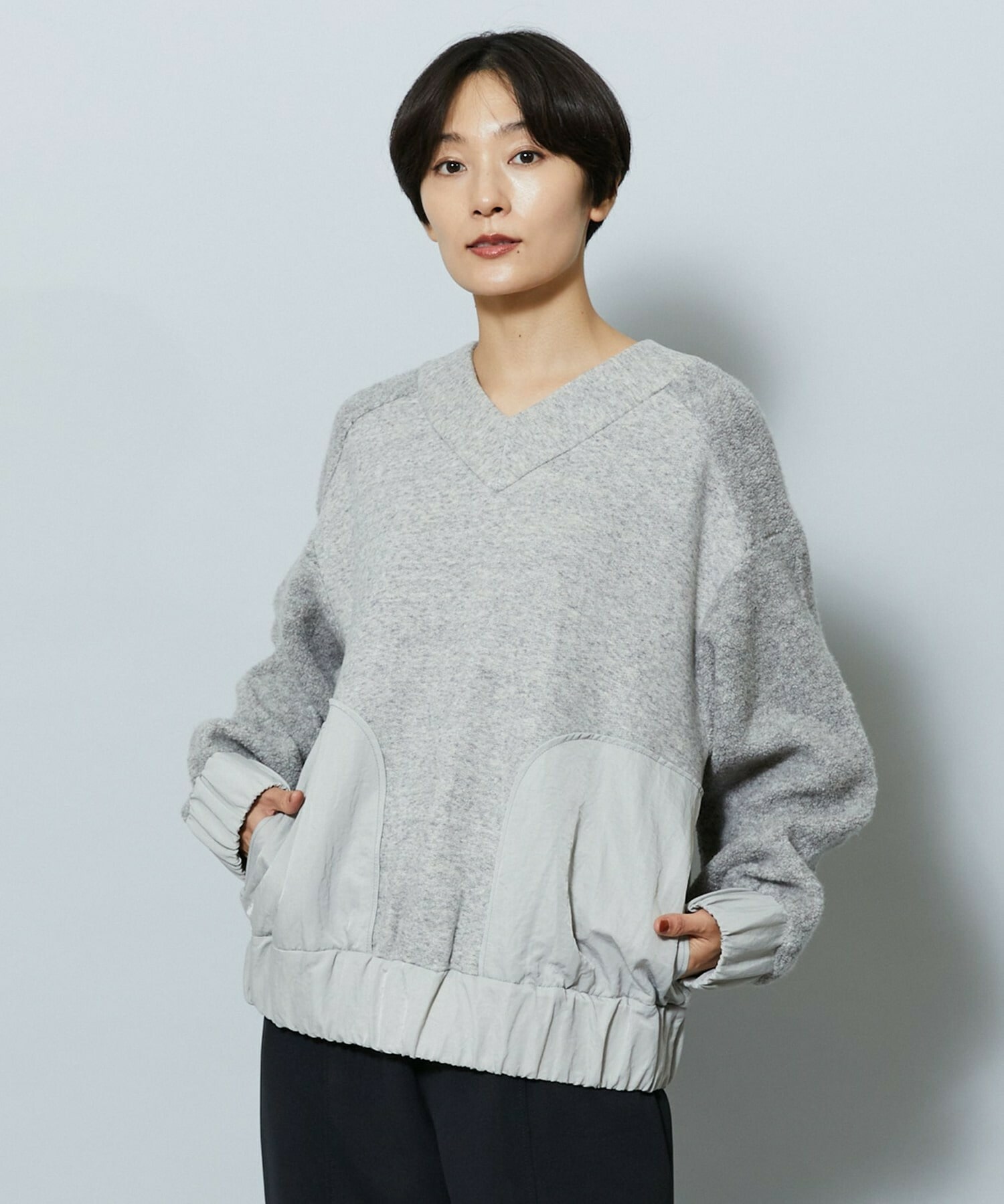 【MOGA】ソフト裏毛トップス 詳細画像 グレー 1