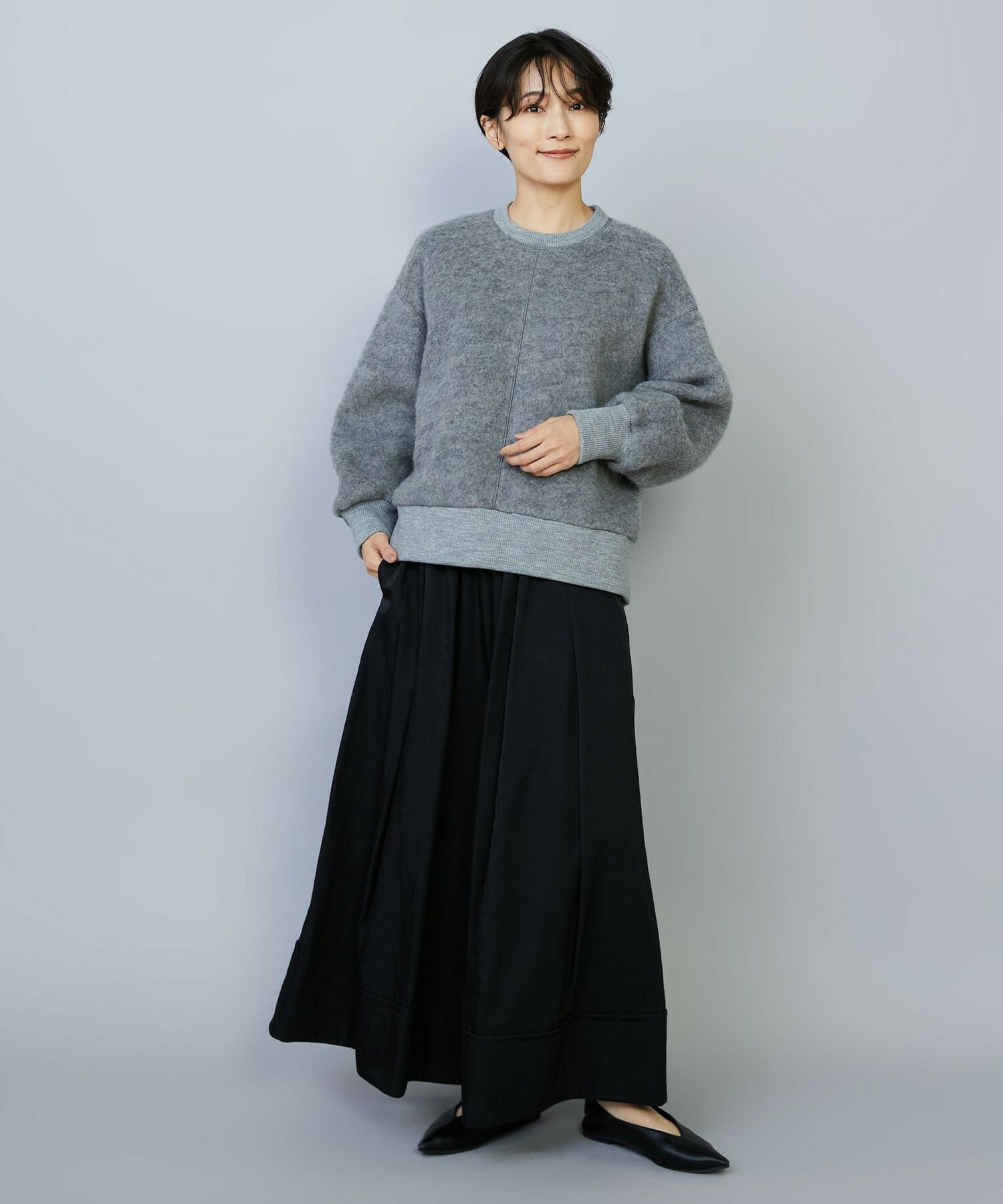 【MOGA】ウールシャギージャージートップス 詳細画像 ライトグレー 11