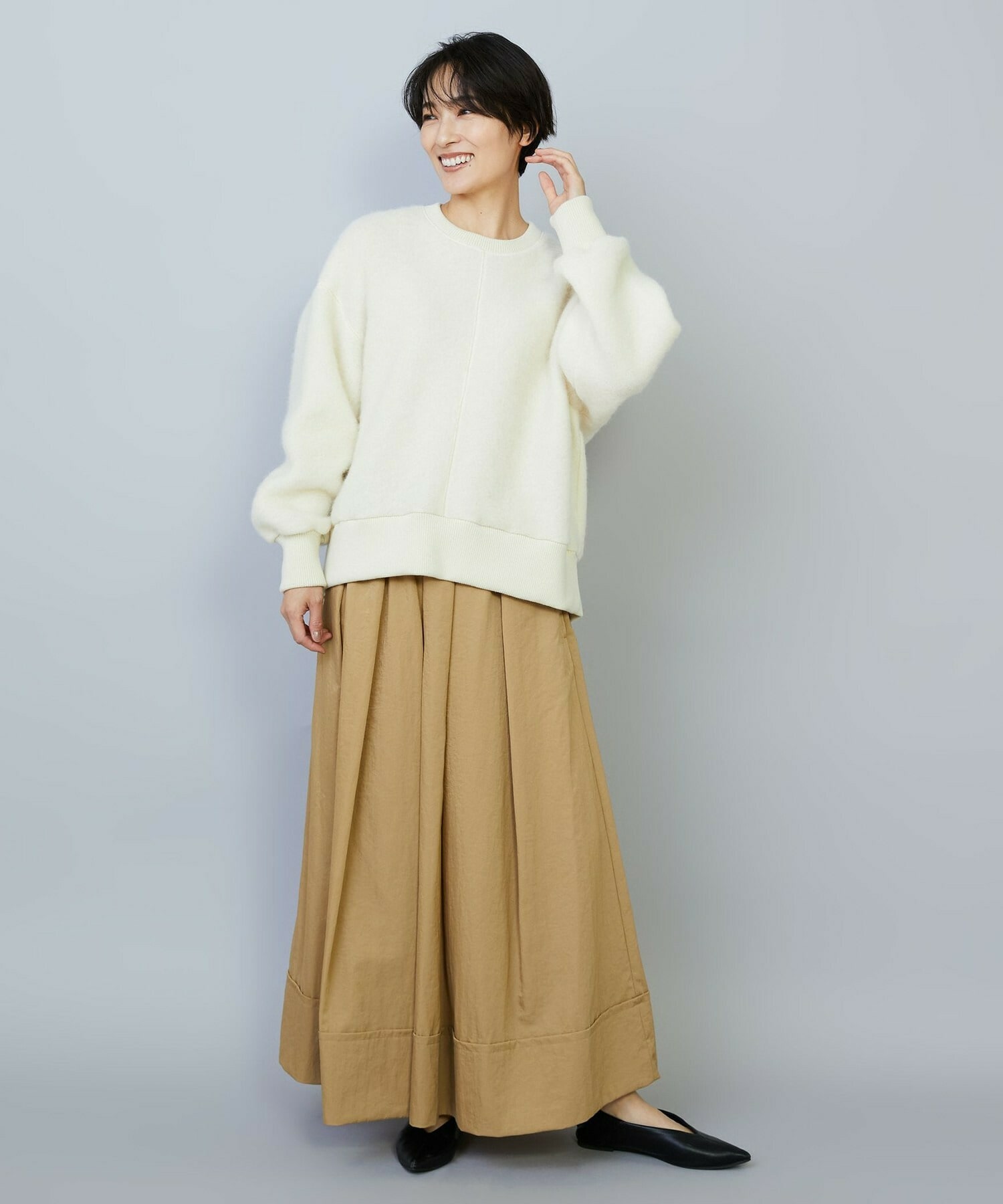 【MOGA】ウールシャギージャージートップス 詳細画像 ライトグレー 13