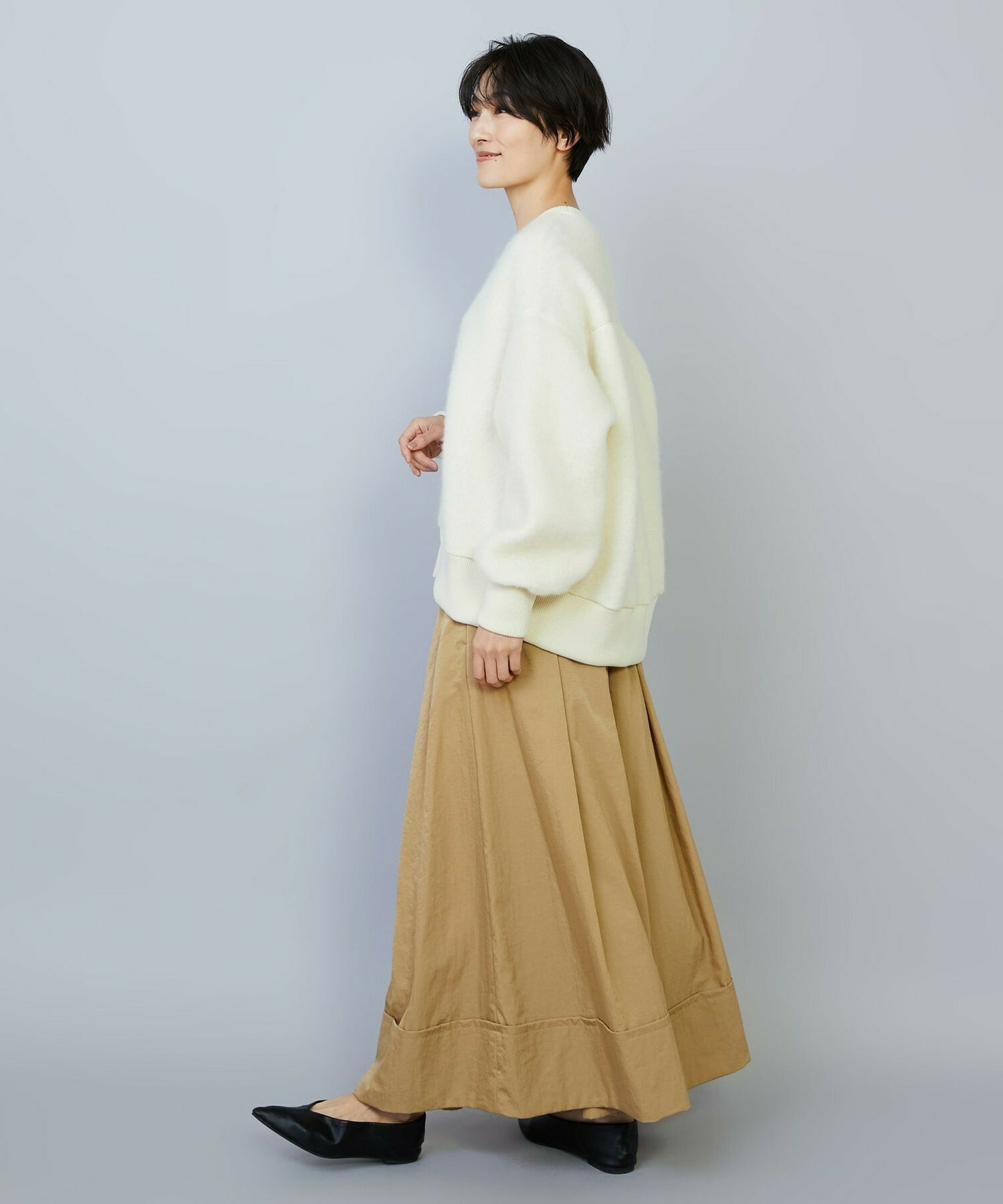 【MOGA】ウールシャギージャージートップス 詳細画像 ライトグレー 15