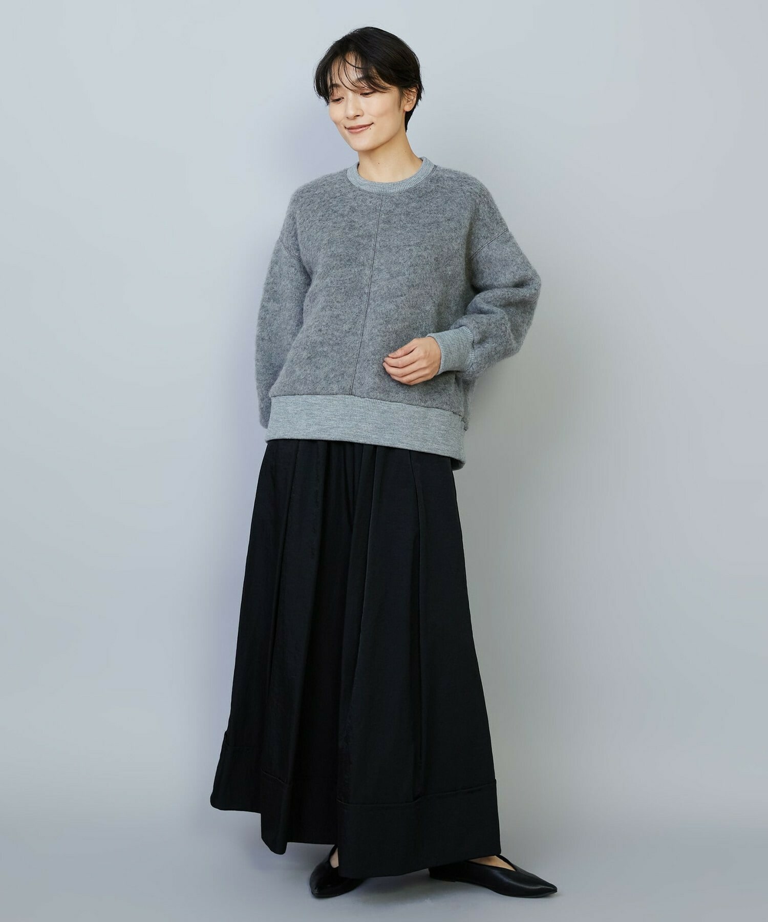 【MOGA】ウールシャギージャージートップス 詳細画像 ライトグレー 2