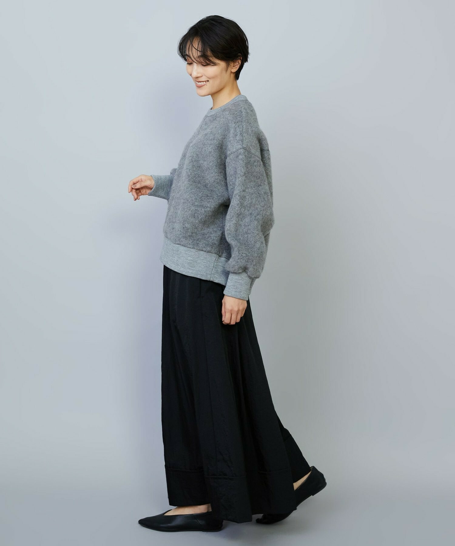 【MOGA】ウールシャギージャージートップス 詳細画像 ライトグレー 6