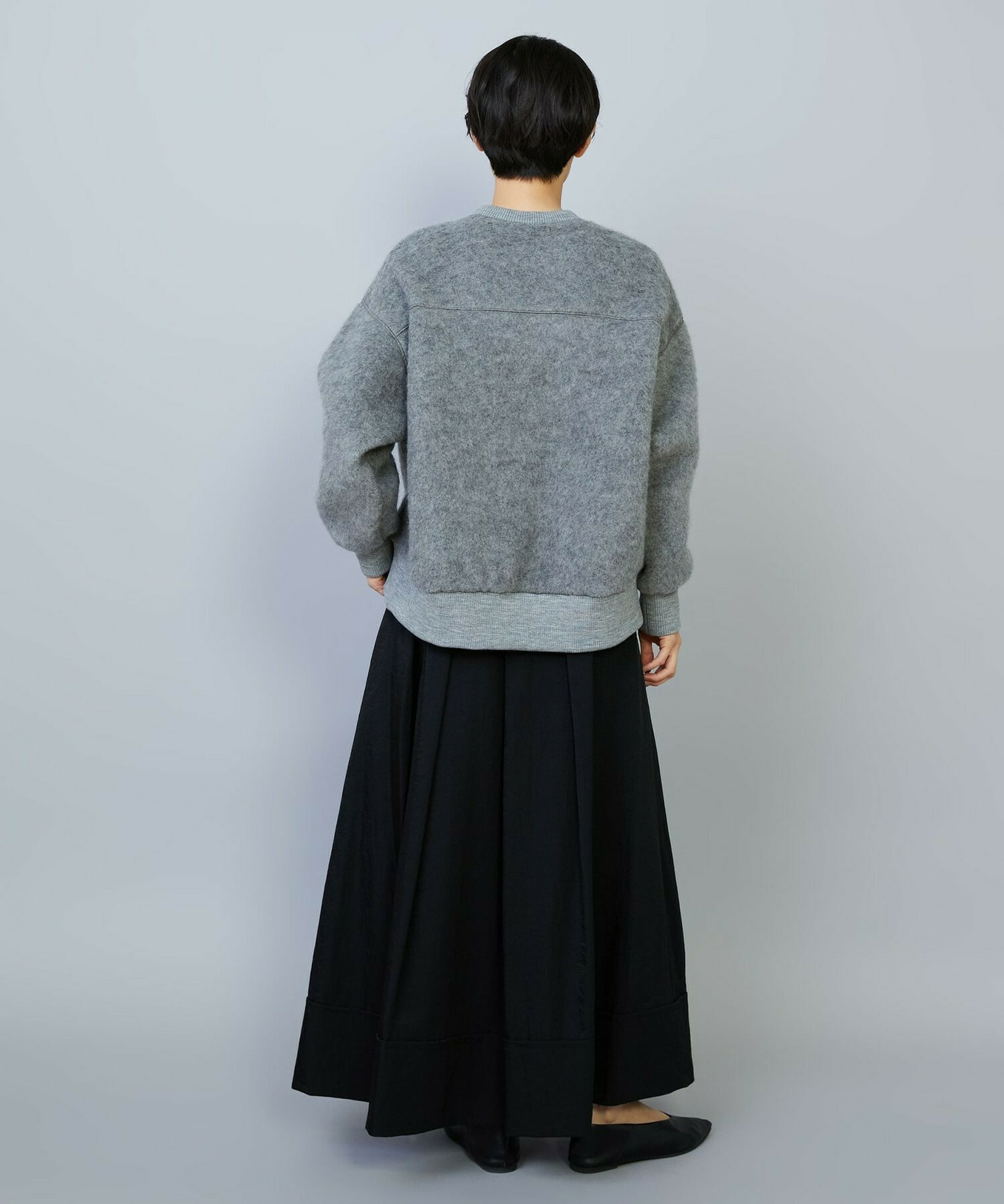 【MOGA】ウールシャギージャージートップス 詳細画像 ライトグレー 8