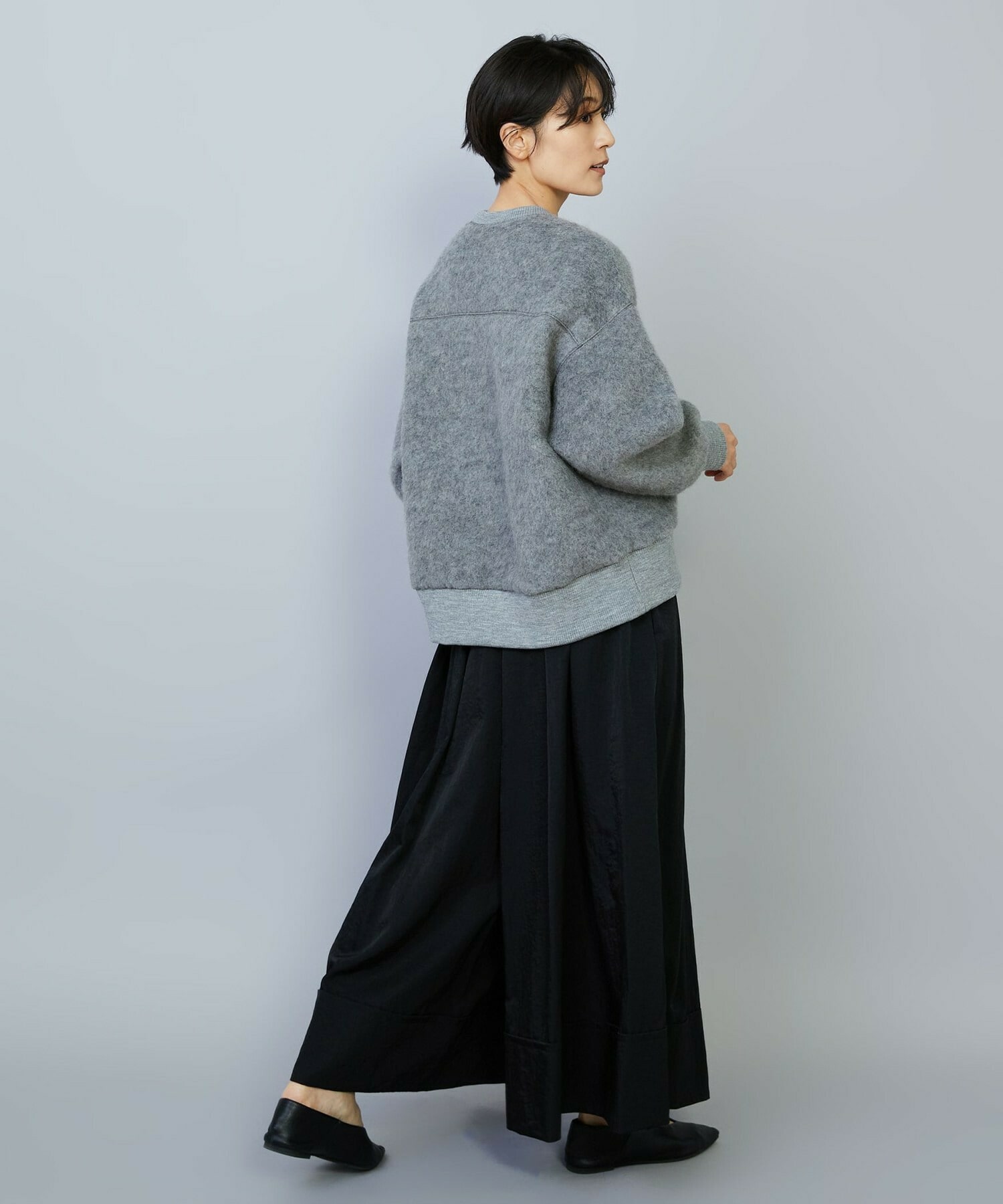 【MOGA】ウールシャギージャージートップス 詳細画像 ライトグレー 9