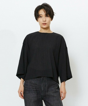 【feerique】feerique　シャーリングクロスブラウス 詳細画像 ブラック 1