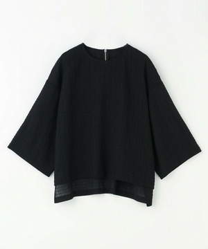 【feerique】feerique　シャーリングクロスブラウス 詳細画像 ブラック 2