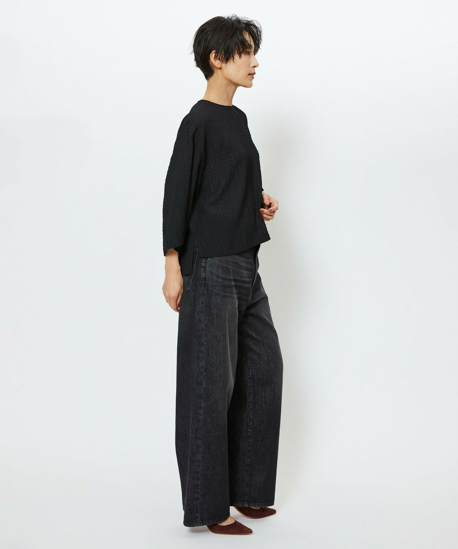 【feerique】feerique　シャーリングクロスブラウス 詳細画像 ホワイト 12