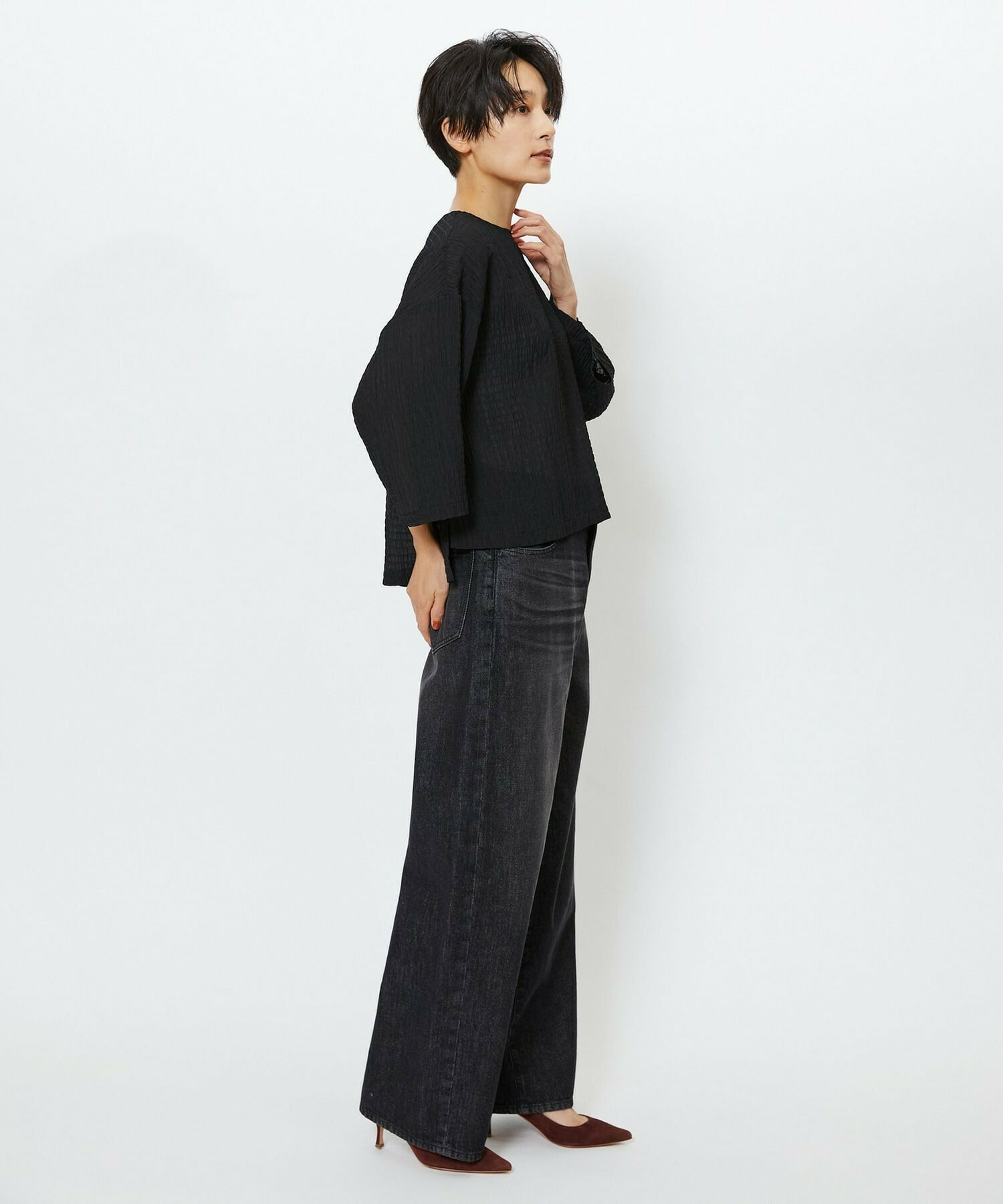 【feerique】feerique　シャーリングクロスブラウス 詳細画像 ホワイト 13