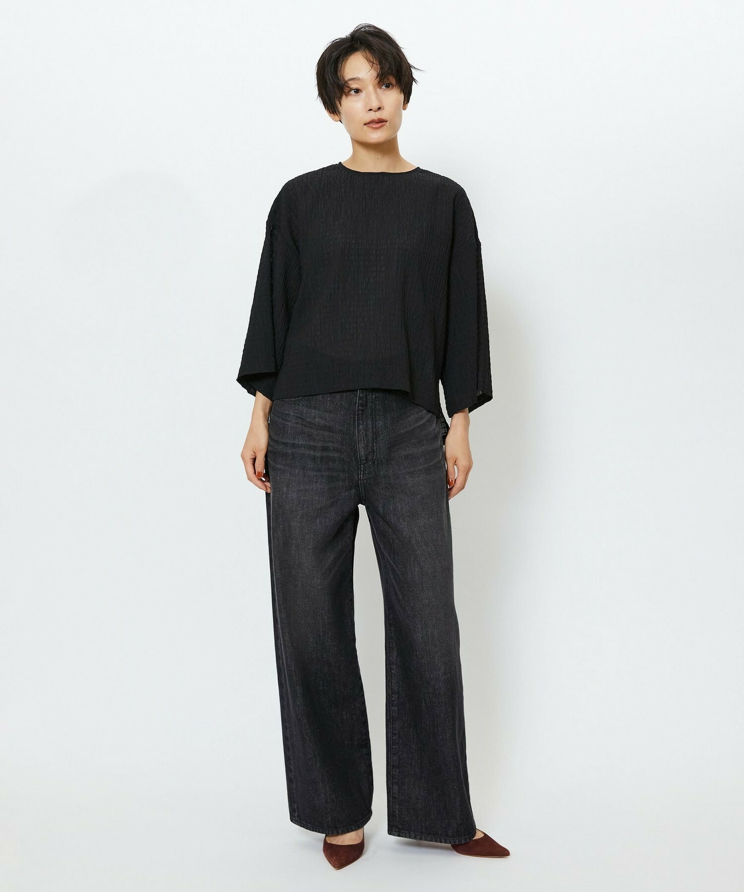 【feerique】feerique　シャーリングクロスブラウス 詳細画像 ホワイト 15