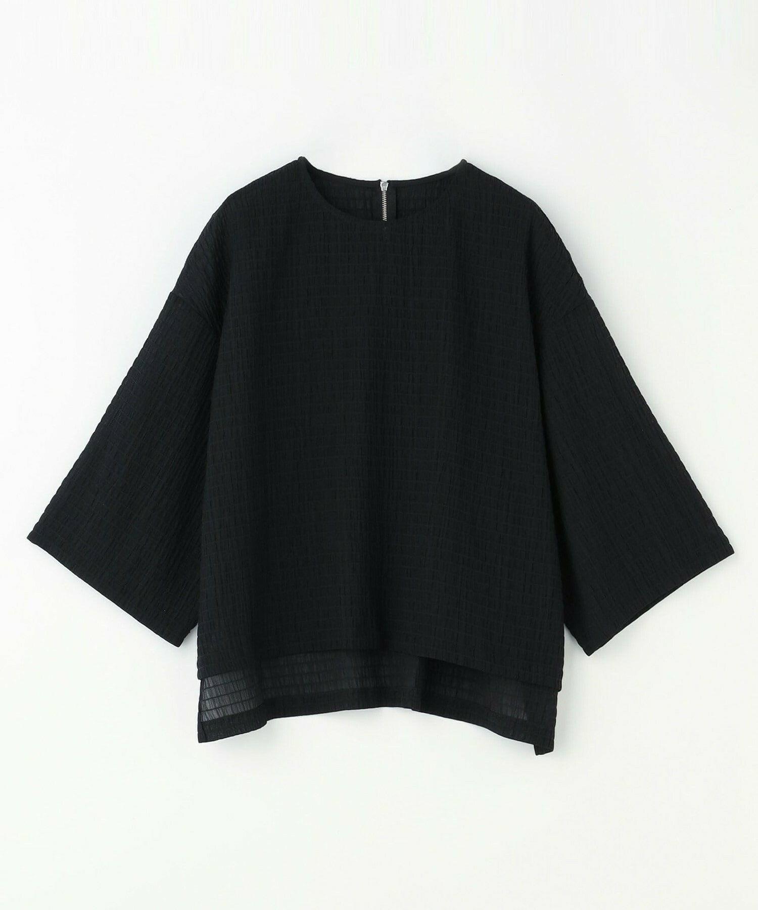 【feerique】feerique　シャーリングクロスブラウス 詳細画像 ブラック 2