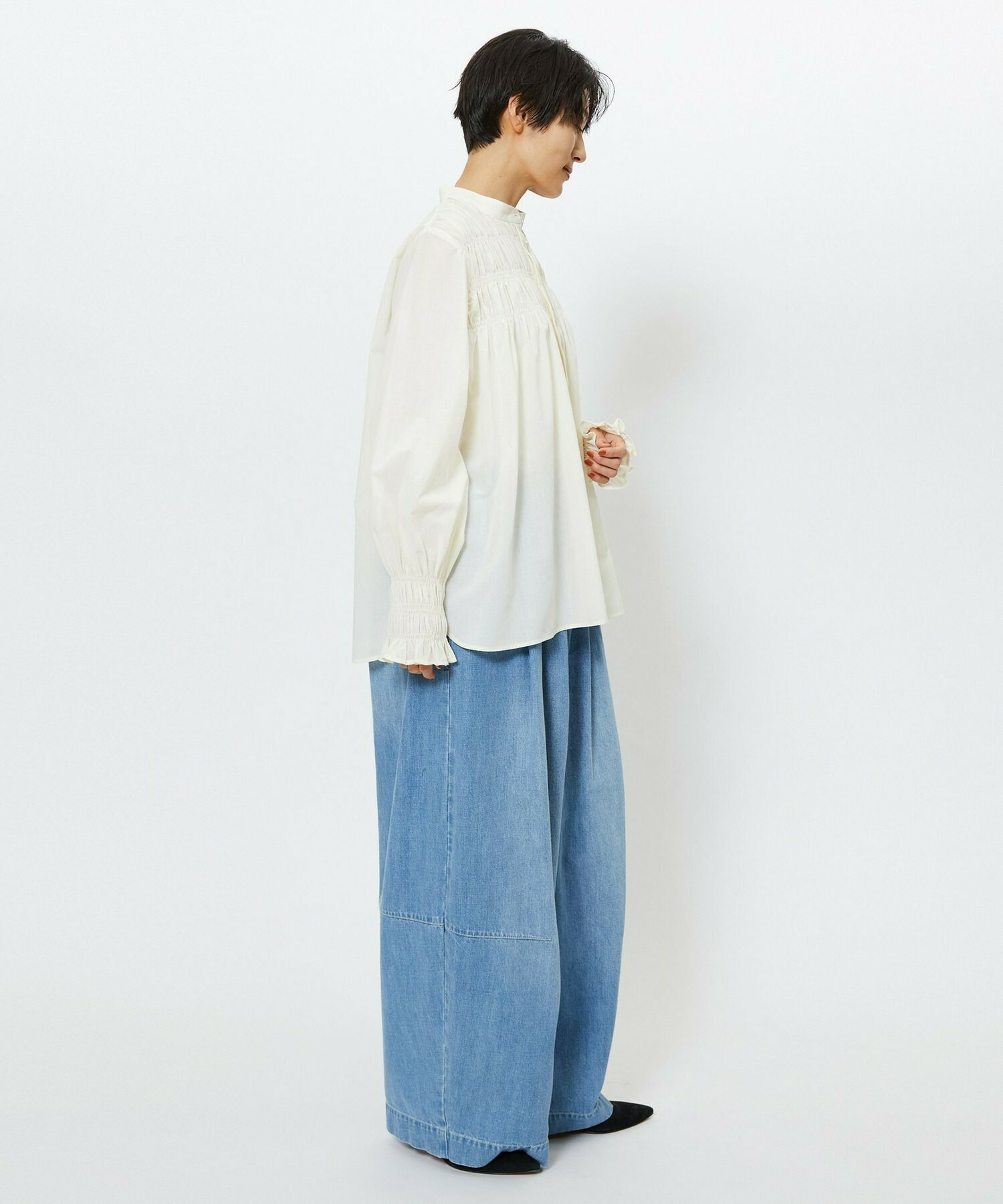 【feerique】feerique TRENOシャーリングブラウス 詳細画像 ブラック 10