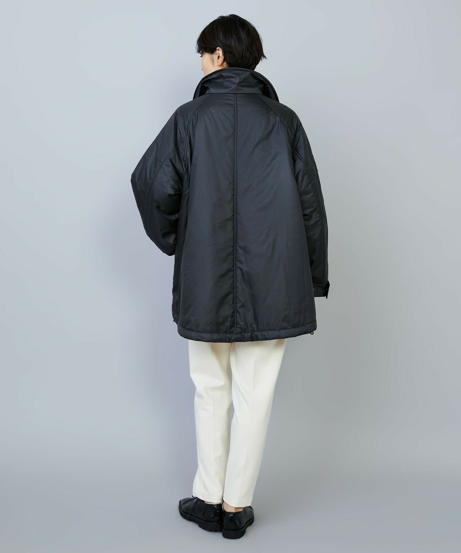 【MOGA】feerique シルキータフタパディングコクーンコート 詳細画像 ネイビー 8