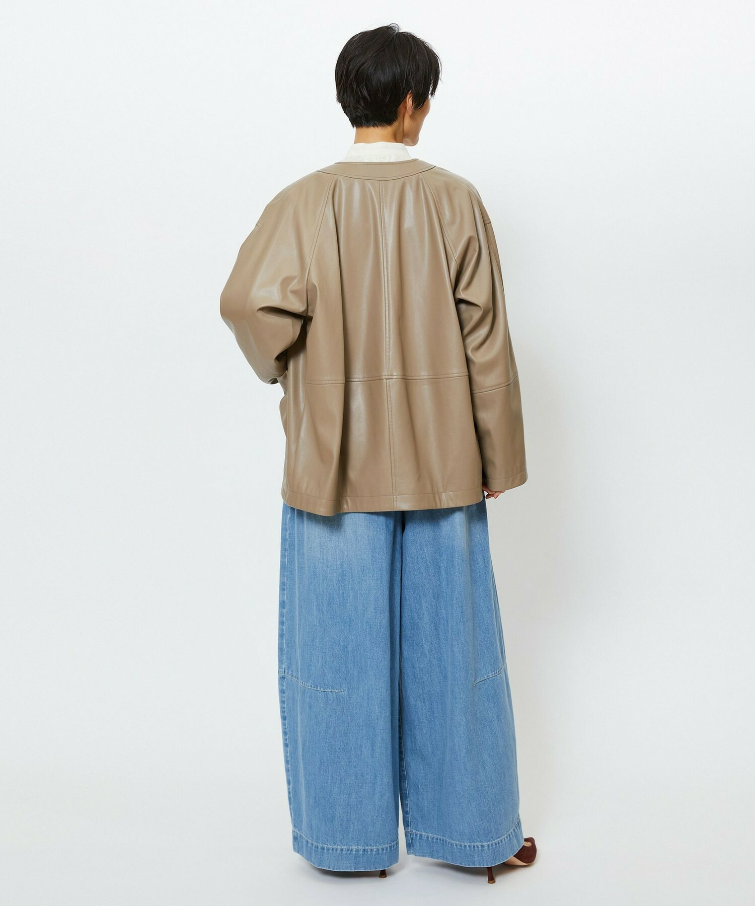 【feerique】feerique フェイクレザージャケット 詳細画像 モカ 8