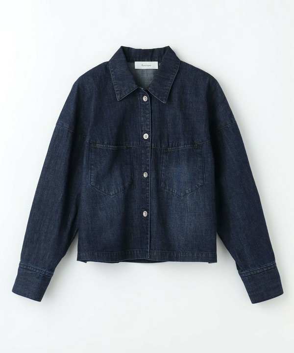feerique　デニムシャツブルゾン 詳細画像 ネイビー 2