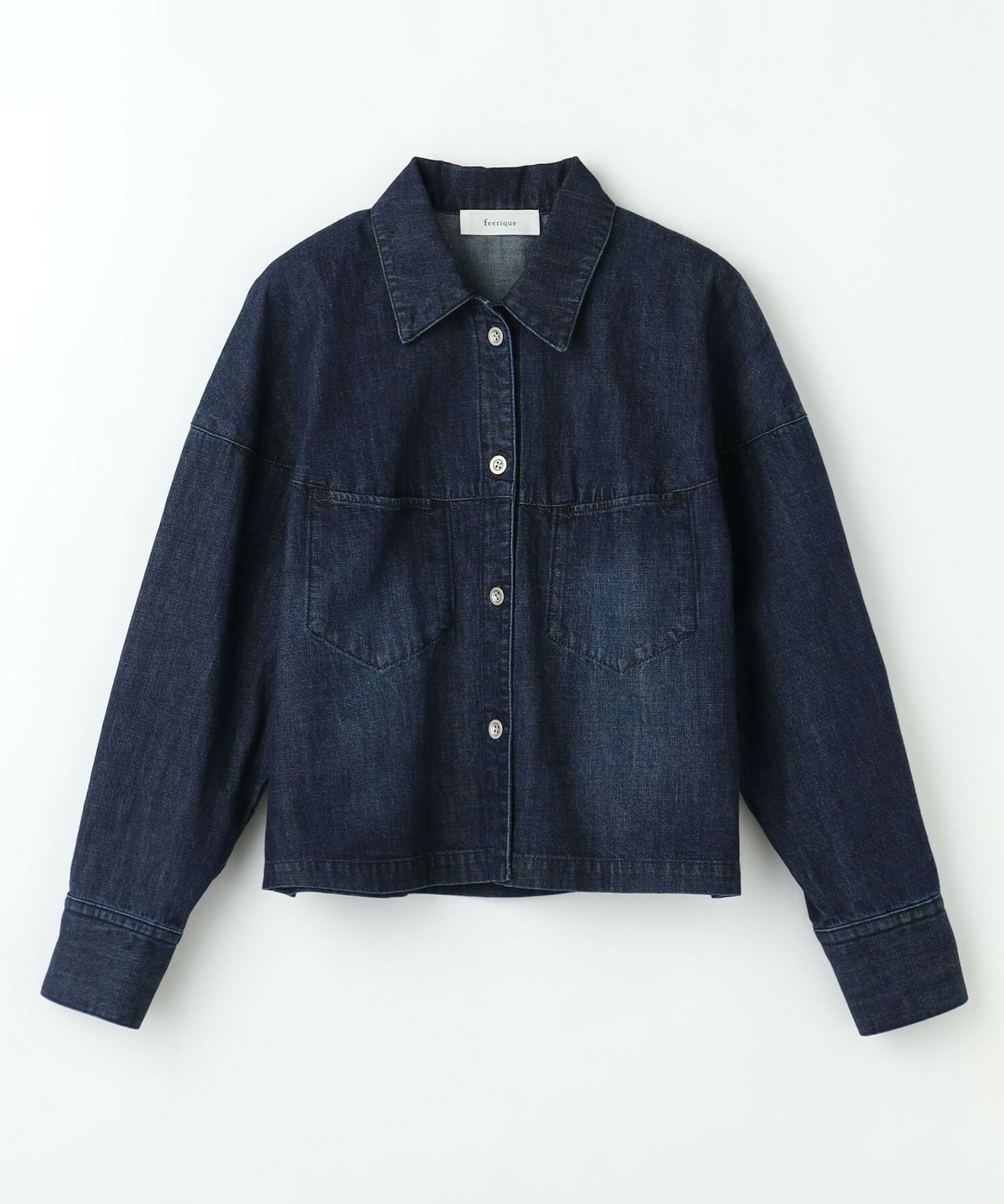 【feerique】feerique　デニムシャツブルゾン 詳細画像 ネイビー 2