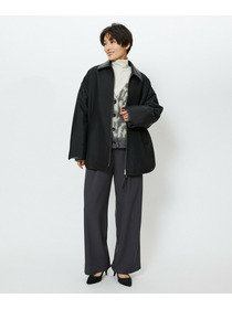 【feerique】feerique ブライトツイル中綿ダブルジップコート 詳細画像 ブラック 1