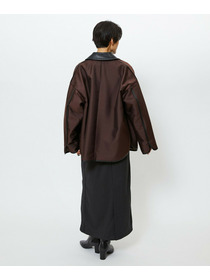 【feerique】feerique ブライトツイル中綿ダブルジップコート 詳細画像 ブラック 16