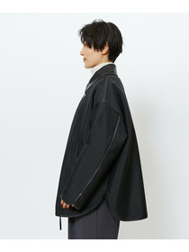 【feerique】feerique ブライトツイル中綿ダブルジップコート 詳細画像 ブラック 20