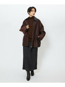 【feerique】feerique ブライトツイル中綿ダブルジップコート 詳細画像 ブラック 9