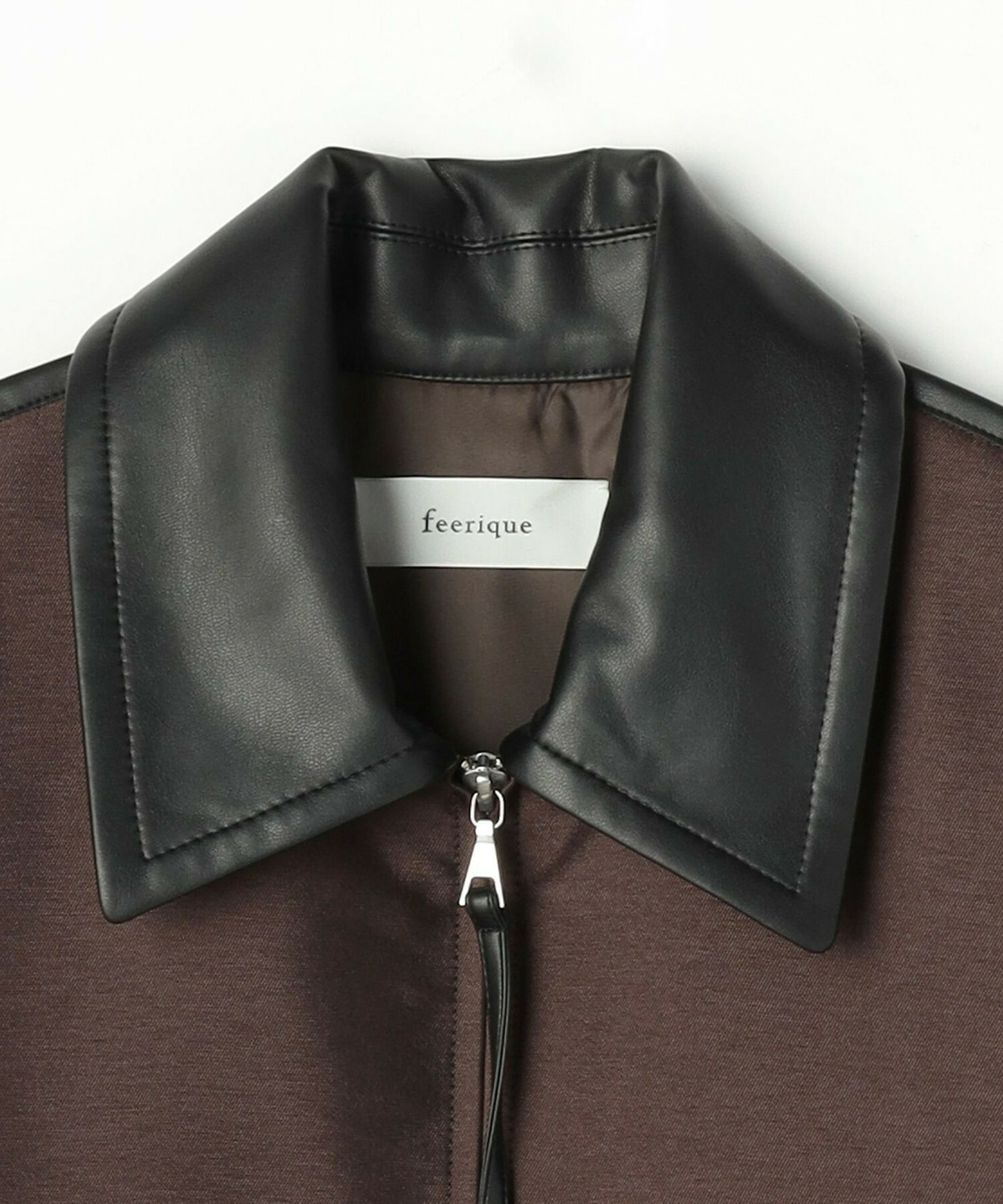 【feerique】feerique ブライトツイル中綿ダブルジップコート 詳細画像 ブラック 25